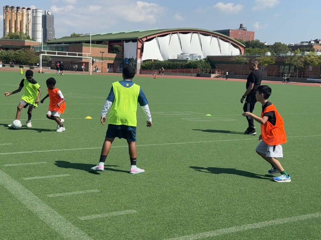 The Best Choice for Youth Soccer Classes: All City Soccer small-sided games. 2v2.