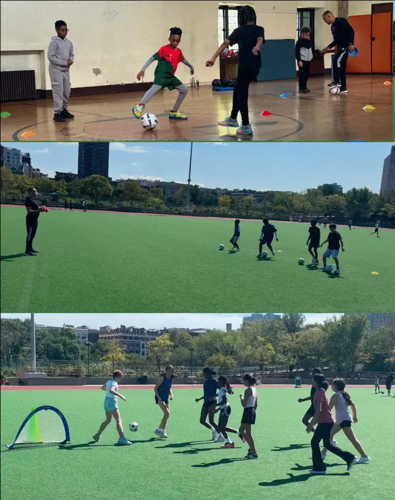 All City Soccer, New York City, boys and girls training ages 3 to 13 with coach Terry