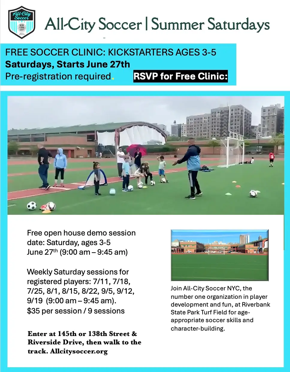 All-City Soccer Kickstarter summer sessions